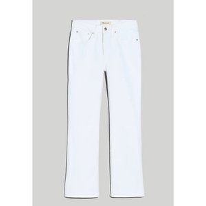 Madewell $128 Kick Out Crop jeans in Pure White Size 27 NI961